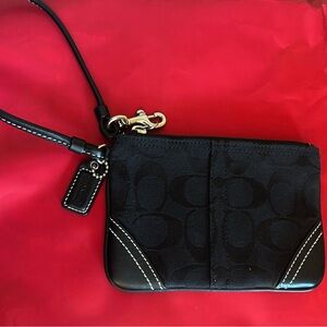 Coach Small Black Wristlet